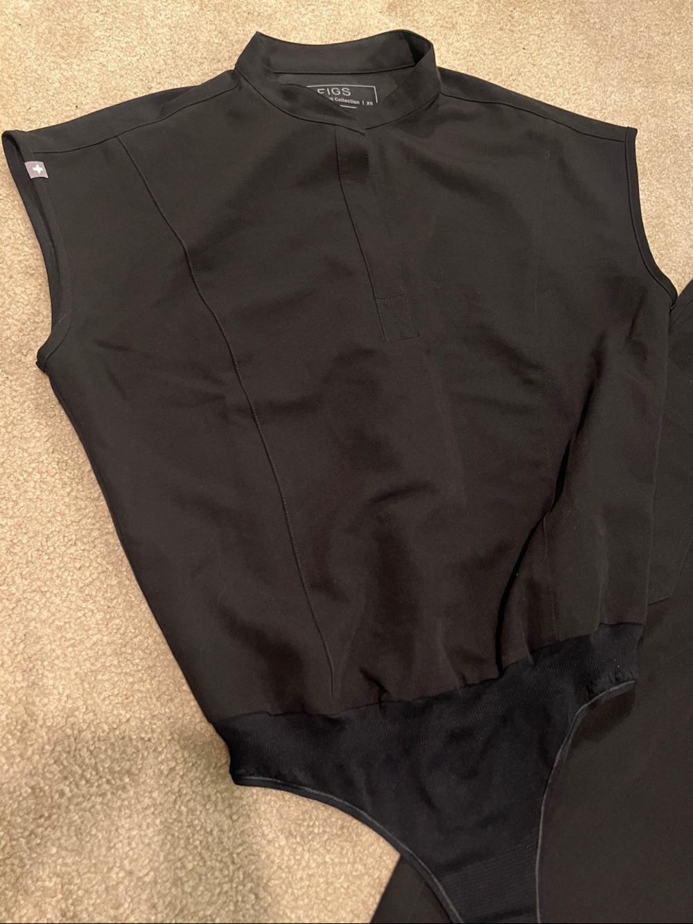 Figs Black Bodysuit and Wide Leg Set - Picture 2 of 9
